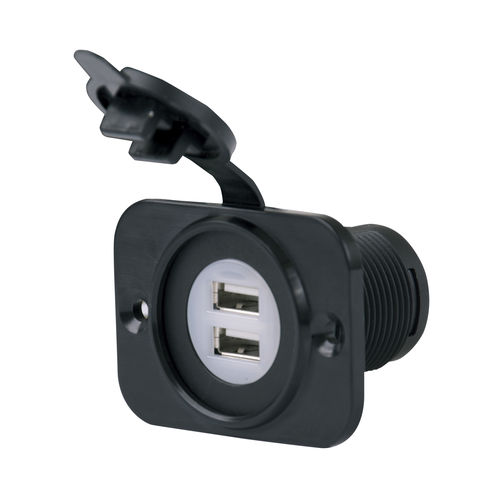 Cargador USB - 12VDUSB - Marinco - marino / doble puerto