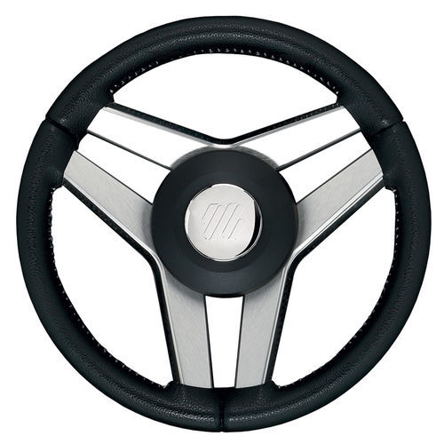 Volante para barco de motor barnizado con poliuretano - IMPERIALE  - ULTRAFLEX S.P.A. - racing / 3 radios / negro