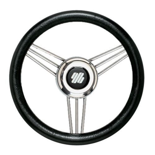 Volante para barco de motor barnizado con poliuretano - V25 - ULTRAFLEX S.P.A. - racing / 3 radios / negro