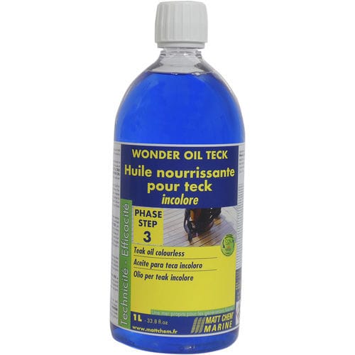 Aceite para madera exótica - WONDER OIL TECK - MATT CHEM MARINE - marino