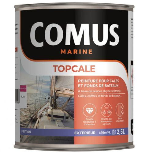 Pintura para embarcación de recreo - TOPCALE  - COMUS MARINE - monocomponente / brillante / de achique