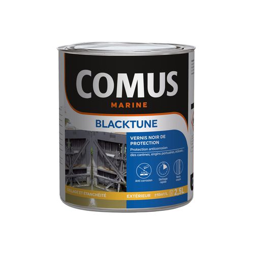 Barniz para barco - BLACKTUNE - COMUS MARINE - multiusos / brillante / de secado rápido