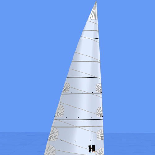 Vela mayor - TOURING - Hydesails - para velero de crucero / cross-cut / Dacron