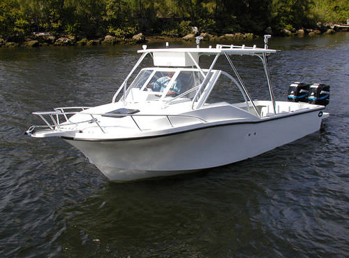 Walkaround fueraborda - 252 CUDDY - Dusky Marine - bimotor / de pesca deportiva