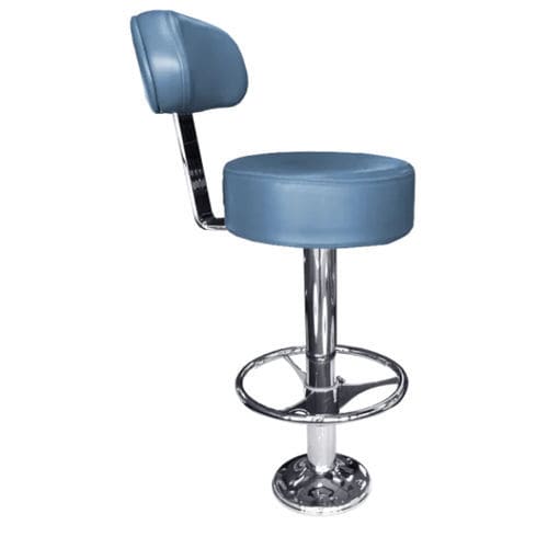 Taburete de bar para buque - T-Back - Pompanette - para yate / de acero inoxidable / base redonda