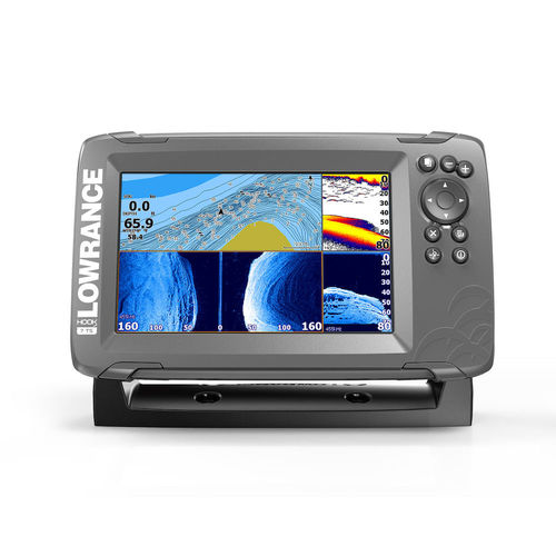 Instrumento multifuncional combinado marino plotter - HOOK² 7 US - Lowrance - sonda de pesca / para sónar / GPS