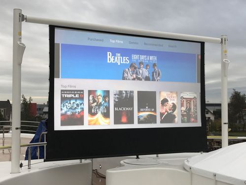 Pantalla para yate - proSCREEN - Reckmann Yacht Equipment GmbH - de proyección / enrollable