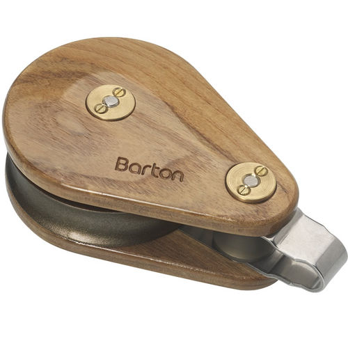 Polea simple - 50030  - Barton Marine - con rodamiento de bolas / para velero tradicional / de madera