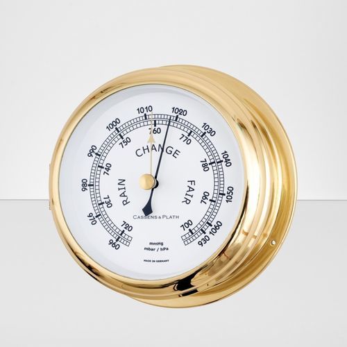 Barómetro analógico - 850450 - Cassens & Plath GmbH - de latón / blanco