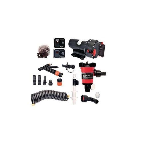 Kit con bomba de agua (para limpieza de cubierta de barcos) - Aqua Jet WD - Johnson Pump Marine