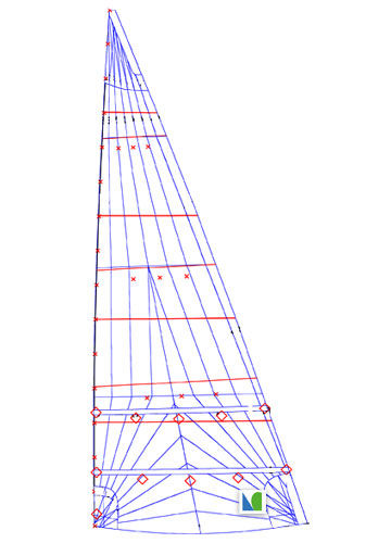 Vela mayor - Lidgard Sailmakers - para velero de crucero / corte triradiale / laminada