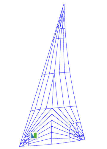 Génova - Lidgard Sailmakers - para velero de crucero / corte triradiale / enrollador