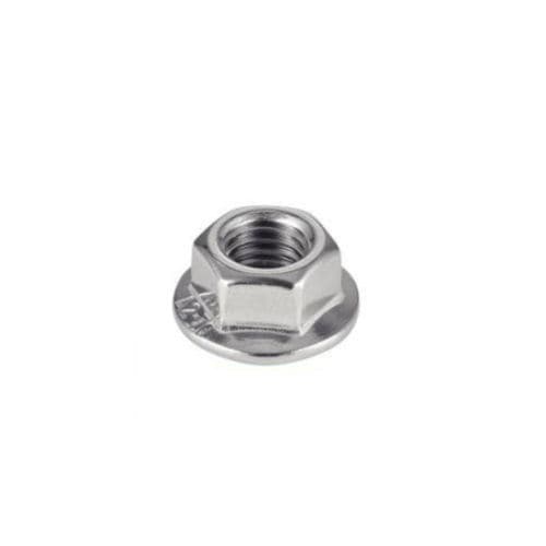 Tuerca hexagonal - 6052 - MPI-INOX - con collar / de acero inoxidable / dentada