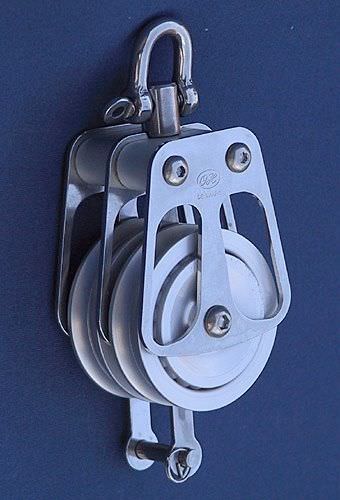 Polea doble - 711310 - OH MARINE EQUIPMENT - con giratorio / con arraigo / con rodamiento de bolas