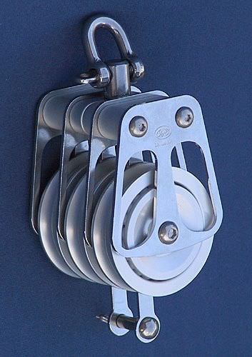 Polea triple - 711320 - OH MARINE EQUIPMENT - con giratorio / con arraigo / con rodamiento de bolas