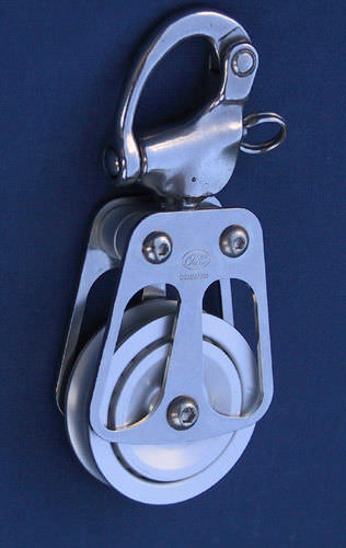 Polea simple - 710623 - OH MARINE EQUIPMENT - con mosquetón de grillete giratorio / con rodamiento de bolas / Ø máx. cabo: 10 mm