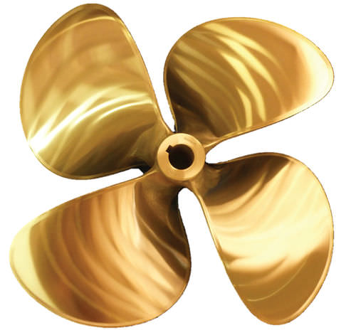 Hélice para barco - CompuQuad 4B - Austral Propeller - de paso fijo / eje de hélice / 4 palas