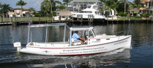 Cabin-cruiser fueraborda - ElectroCruise - Ray Electric Outboard - electrosolar / open / lobster
