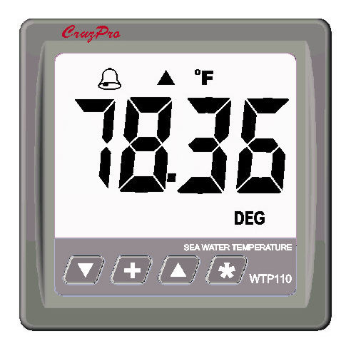 Indicador para barco - WTP110 - Cruzpro - de temperatura del agua / digital / NMEA 2000®