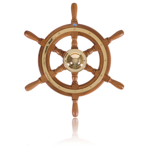 Volante para barco de motor de teca - 01 - Stazo marine equipment bv - clásico