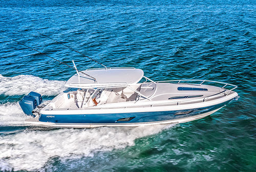 Barco cabinado fueraborda - 41 VALOR - Intrepid - bimotor / open / con consola central