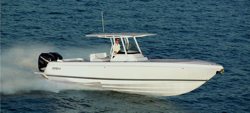 Barco open fueraborda - 327 CC - Intrepid - trimotor / de pesca deportiva / con T-top