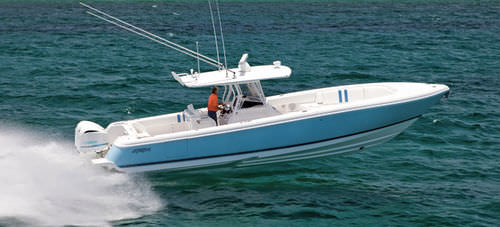 Barco open fueraborda - 375 CC - Intrepid - bimotor / escalonado / de pesca deportiva