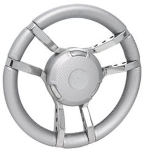 Volante para barco de motor de madera - GWSSSFL - Livorsi Marine - barnizado con poliuretano / de diseño