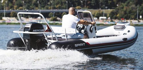 Embarcación neumática fueraborda - 450 - AquaSpirit - RIB / open / con consola lateral