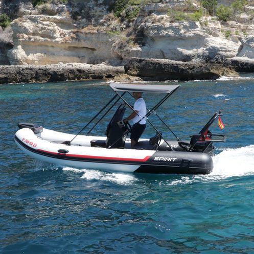 Embarcación neumática fueraborda - 350S - AquaSpirit - semirrígida / open / con consola central