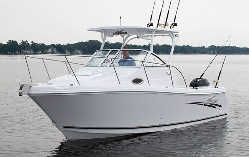 Cabin-cruiser fueraborda - 23 EXPRESS - Pro Line Boats - con hard-top / de pesca deportiva / con T-top