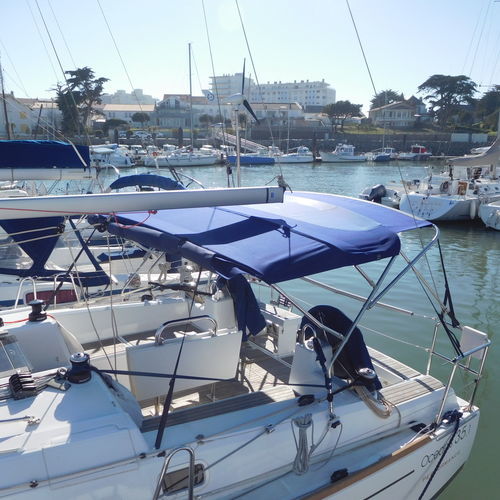 Bimini top para barco - NVequipment - para velero / para caseta del timón / con estructura de acero inoxidable