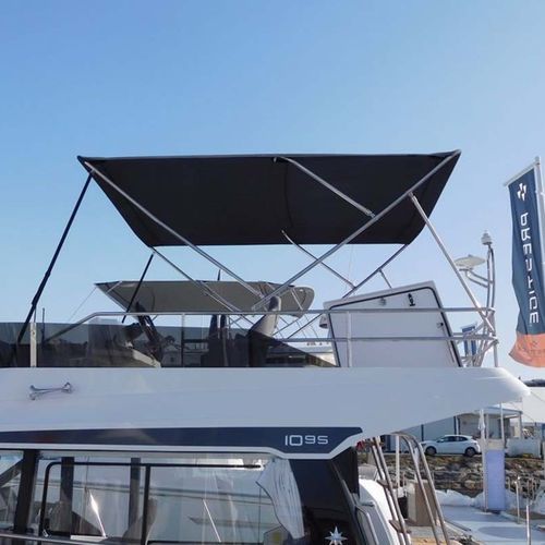 Bimini top para barco - fly  - NVequipment - para caseta del timón / con estructura de acero inoxidable