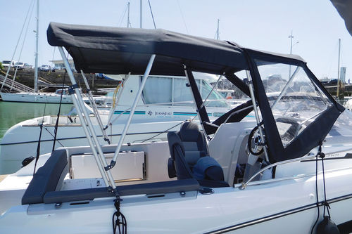 Toldo para barco - Canopy - NVequipment - para caseta del timón / con estructura de acero inoxidable