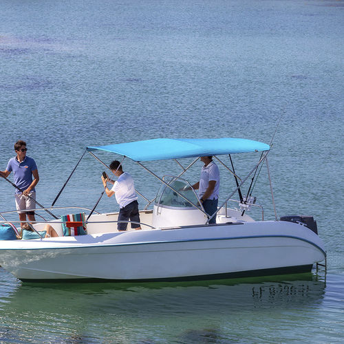 Bimini top para barco - NVequipment - para caseta del timón / con estructura de acero inoxidable