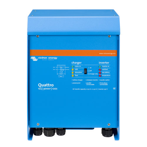 Inversor-cargador de tensión - Quattro - Victron Energy - AC / AC / marino