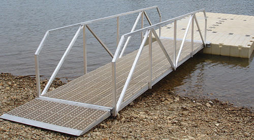 Pasarela para pantalán - G500  - EZ Dock - de aluminio / con baranda