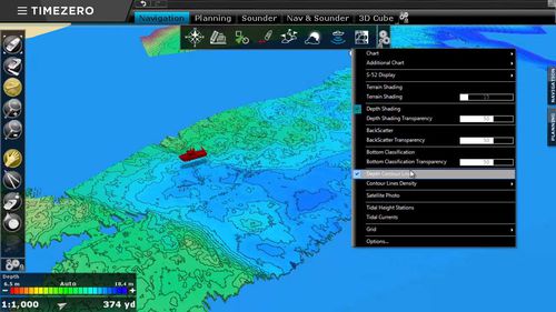 Software de pesca profesional - TZ WASSP Module - MaxSea International - para sonar multihaz / para barco