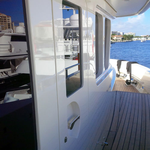 Puerta para yate - T series - Allufer tempesta - con bisagra lateral / semiestanca / de aluminio