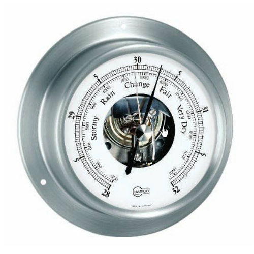 Barómetro analógico - 183RF - Barigo - de acero inoxidable / blanco