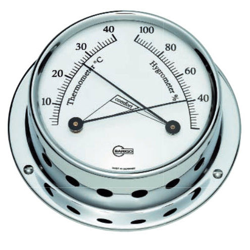 Termómetro analógico - 9710CR - Barigo - comfortmeter / de latón cromado / °C