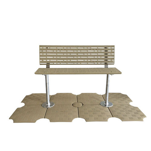 Banco para pantalán - B0094 - CANDOCK - gris
