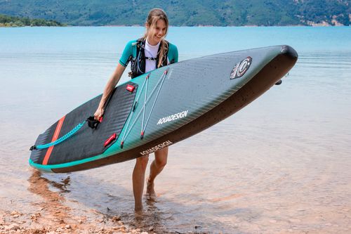Tabla de SUP hinchable - FIRST  - AQUADESIGN - de travesía / de race / nivel experto