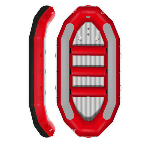 Raft para 9 personas - RAPTOR 410 ROUGE  - AQUADESIGN - de aguas bravas