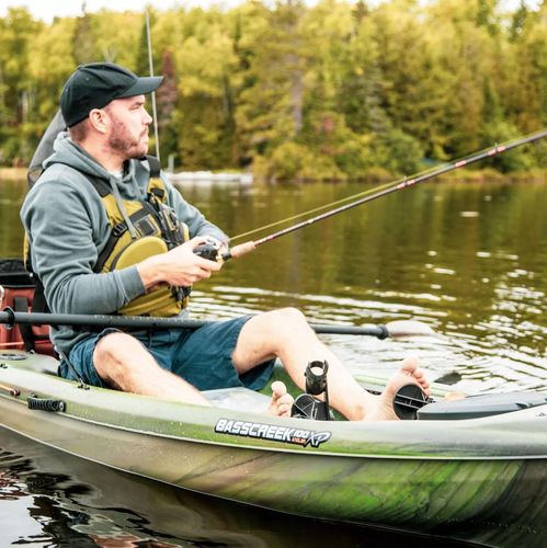Kayak sit-on-top - Basscreek 100XP Angler - Pelican International - de recreo / de pesca / para adulto