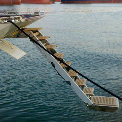 Pasarela para yate - EZB-1215-30 - Ezberci Marine - abatible / hidráulica / de acero inoxidable