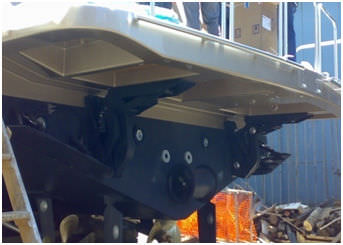 Plataforma elevadora - EZB-430 series - Ezberci Marine - para barco / de acero inoxidable / para espejo de popa