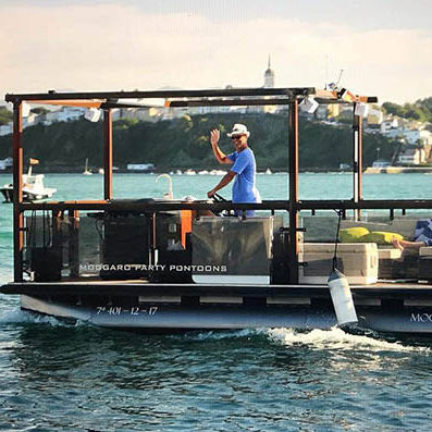 Barco pontón fueraborda - 500 - MOGGARO ALUMINIUM YACHTS - eléctrico / tri-tube / open