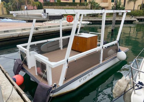 Barco pontón fueraborda - M500 - MOGGARO ALUMINIUM YACHTS - de aluminio / 8 personas máx.