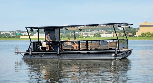 Barco pontón trimarán - M1000 - MOGGARO ALUMINIUM YACHTS - fueraborda / bimotor / open